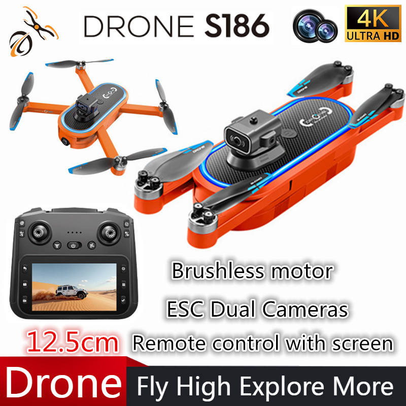 Drone Gimbal 2 Axis - 2025 S186 드론 전문가용 4K HD