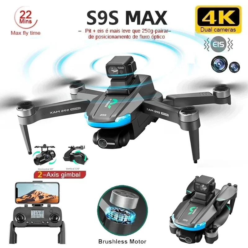 새로운 S9S MAX 미니 드론 4K 2축 PTZ HD - Drone Gimbal 2 Axis 리뷰 및 가격