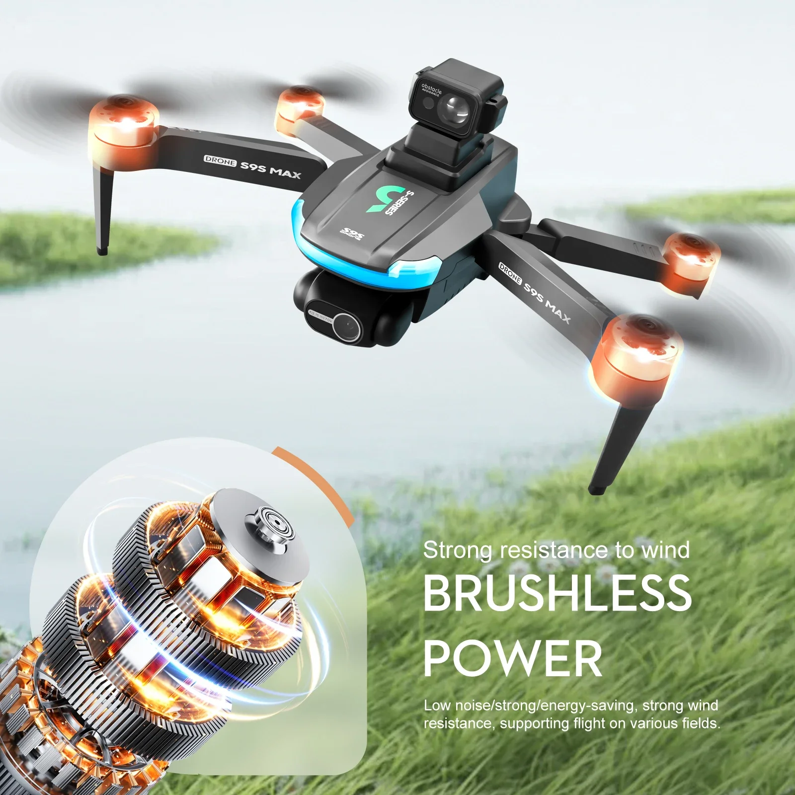 새로운 S9S MAX 미니 드론 4K 2축 PTZ HD - Drone Gimbal 2 Axis 리뷰 및 가격