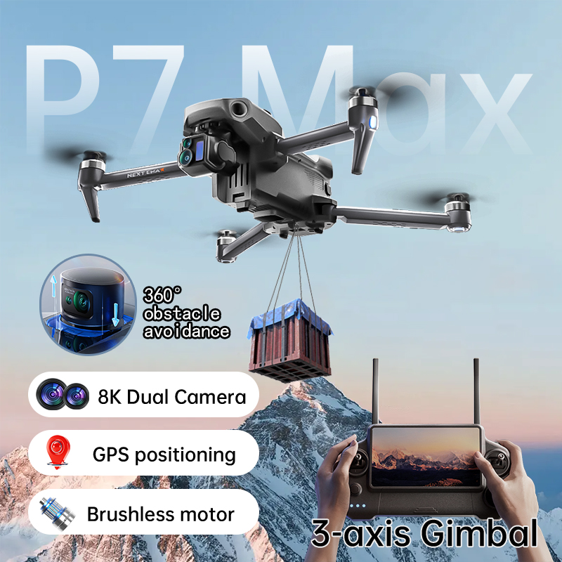 NEW P7 Max 드론 8K 카메라 GPS HD 5G - Drone Gimbal 3 Axis 리뷰 및 가격