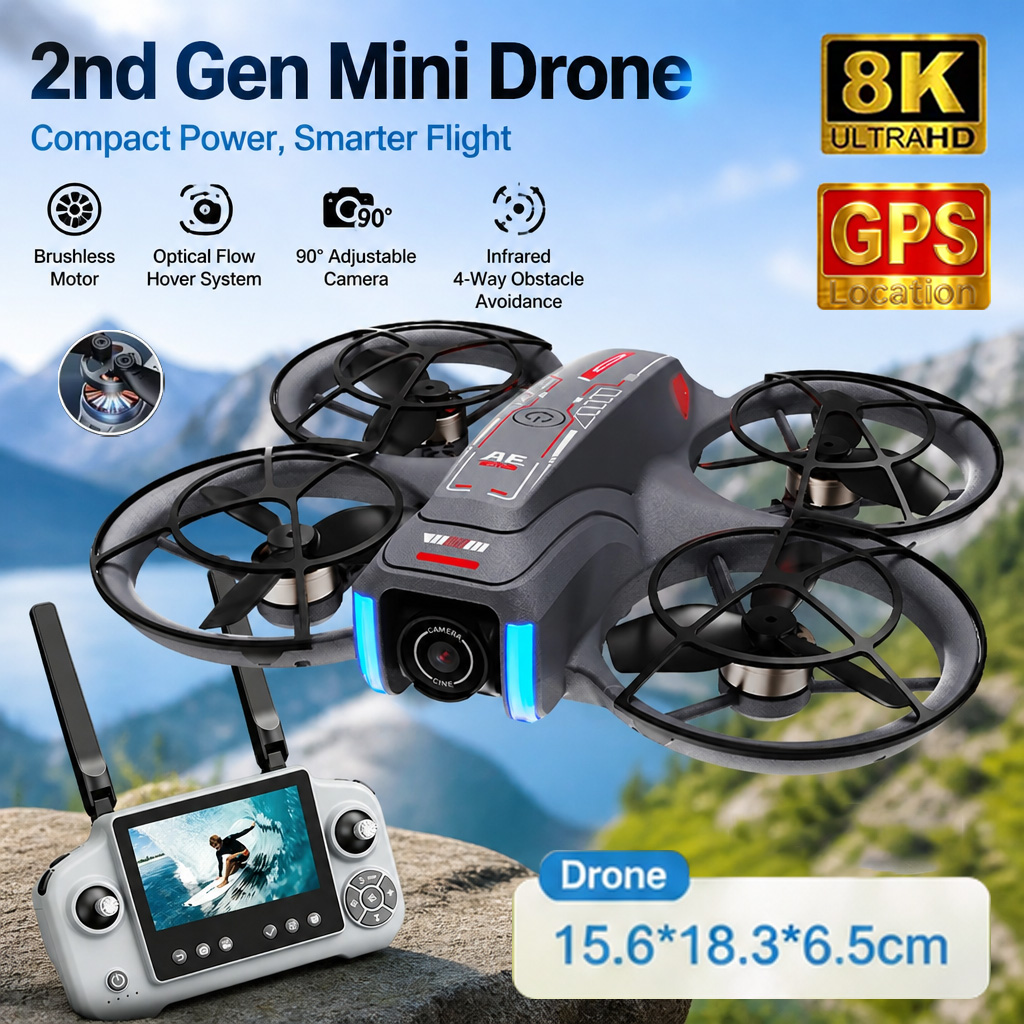 AE21 미니 드론 장난감 8K HD 듀얼 카메라 Wi - Drone Gimbal Brushless 리뷰 및 가격