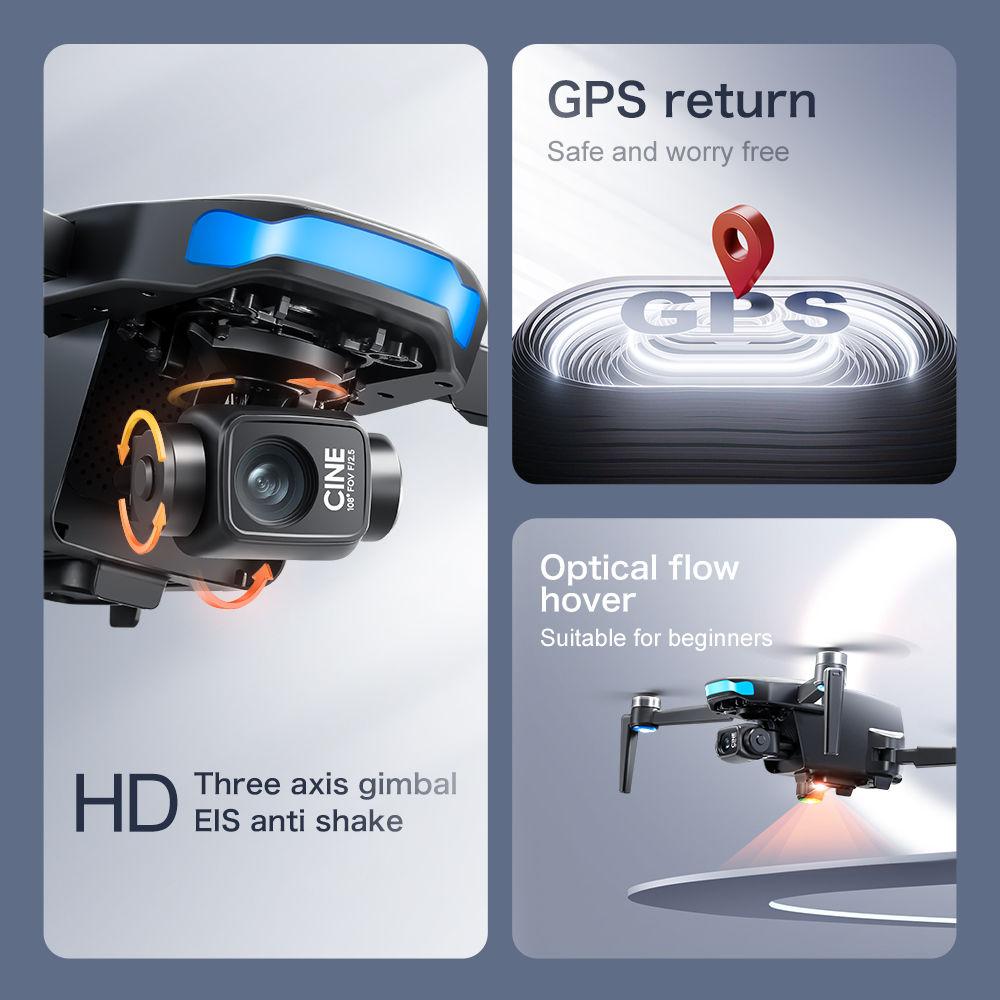 오리지널 S-X1 GPS 드론 8KHD 전문가용 카메라 - Drone Gimbal 3 Axis 리뷰 및 가격
